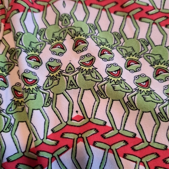 Lularoe women's Tall & Curvy Kermit the Frog leggings EUC - Picture 4 of 8